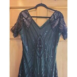 Elegant Black Sequin Midi Dress